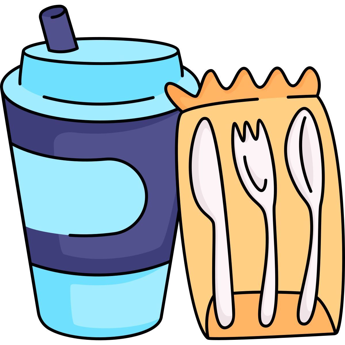 disposable tableware icon