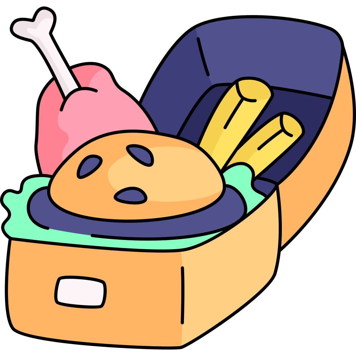 fast food delivery icon