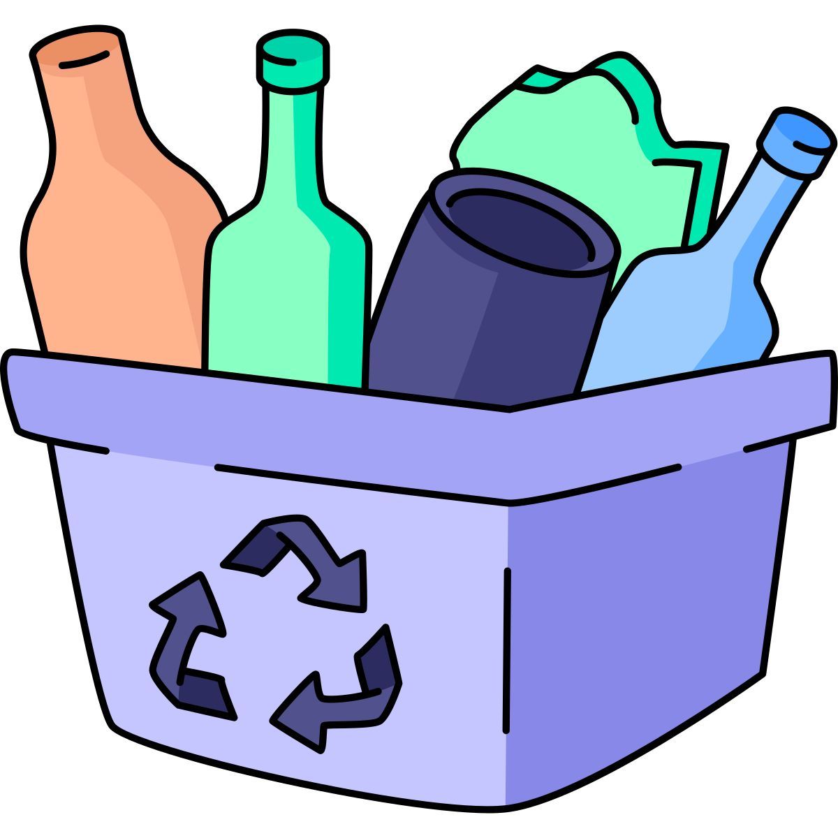 glass recycling icon