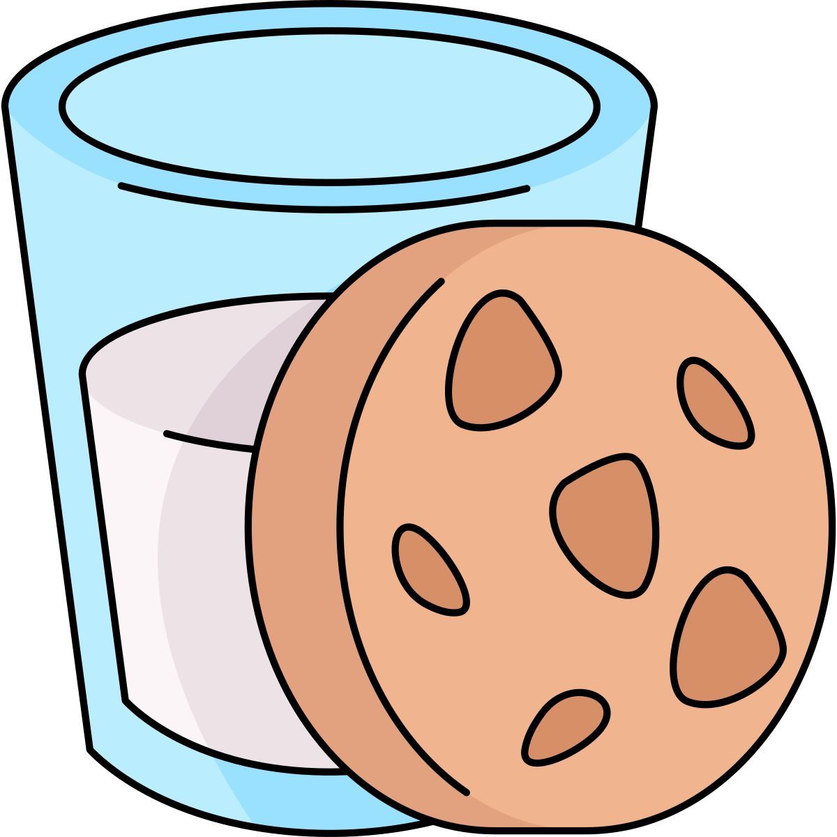 milk and cookie icon
