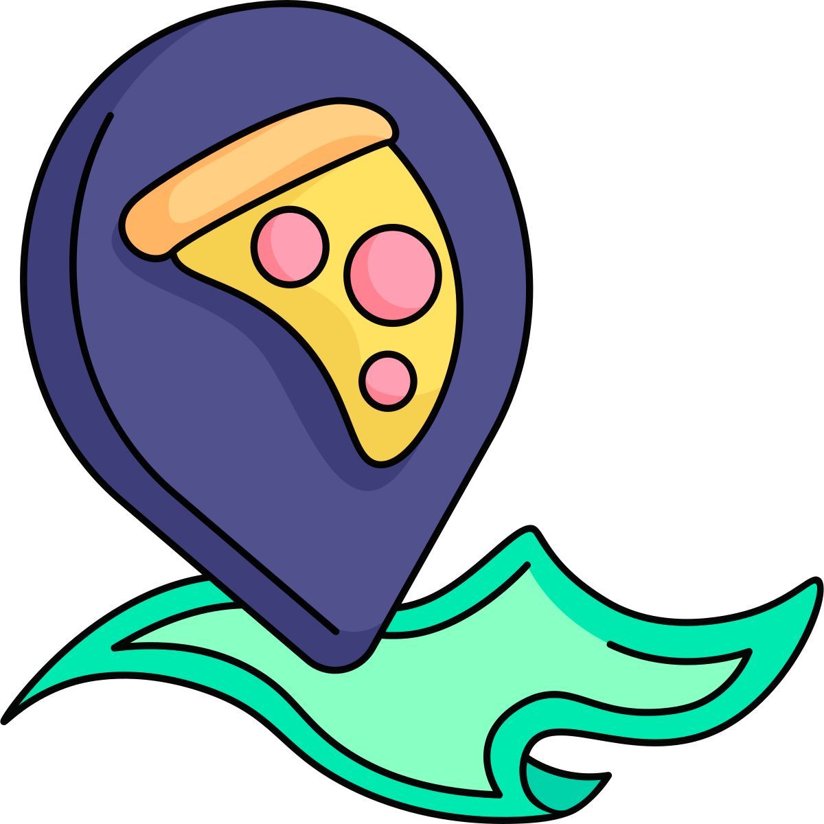 pizza geolocation icon
