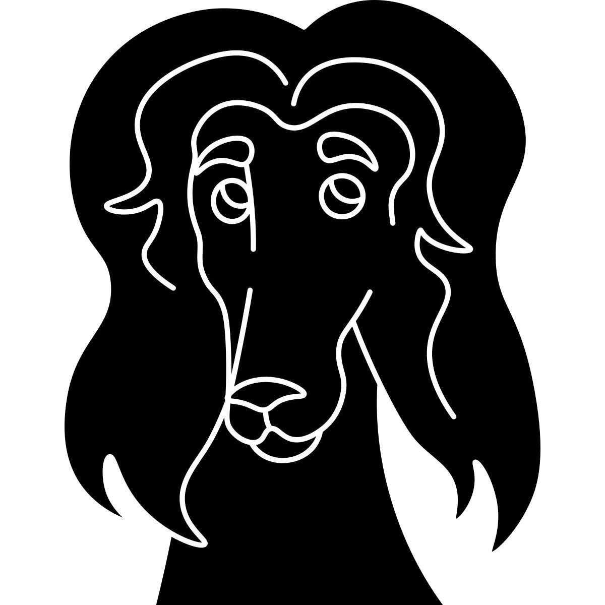 afghan hound icon