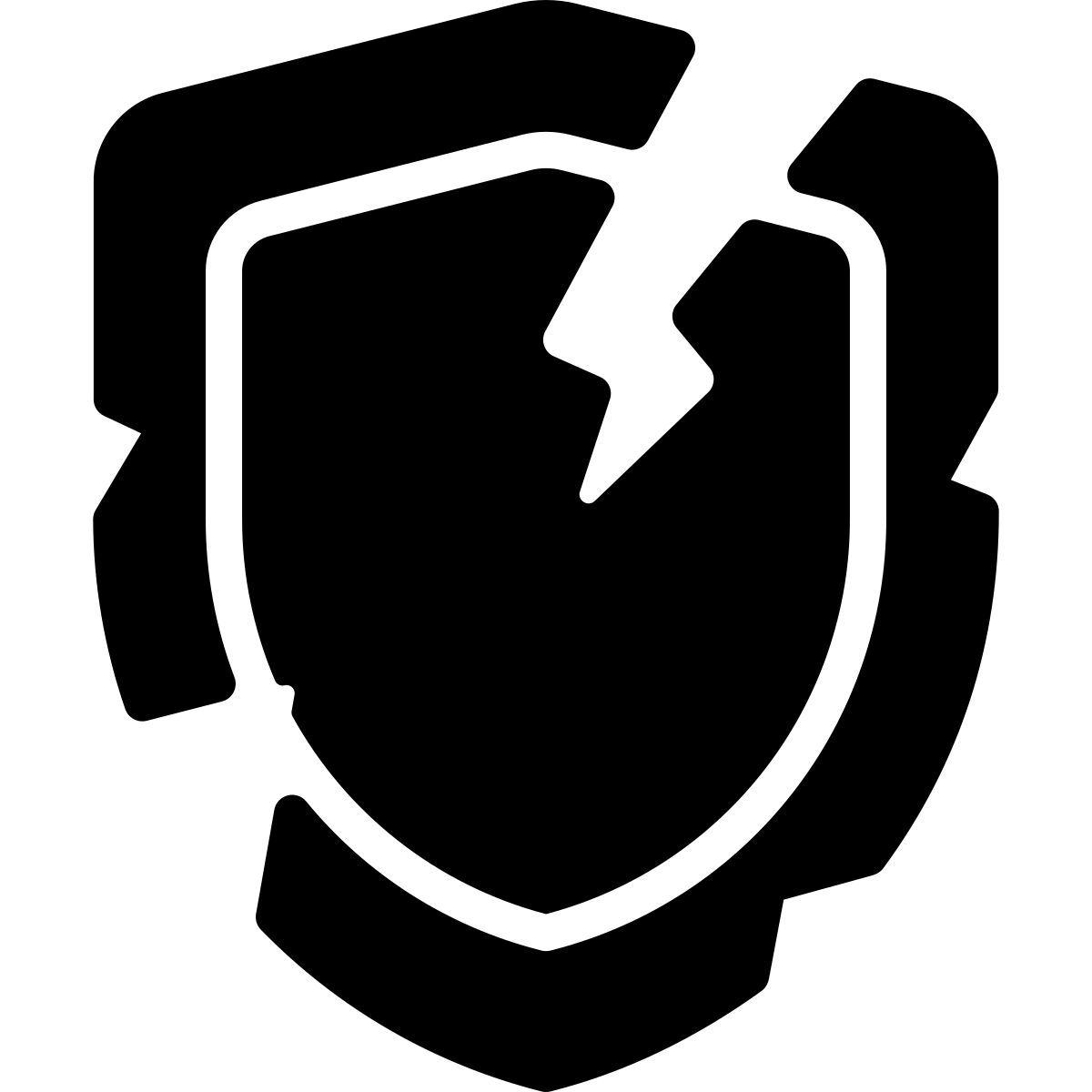 broken shield icon