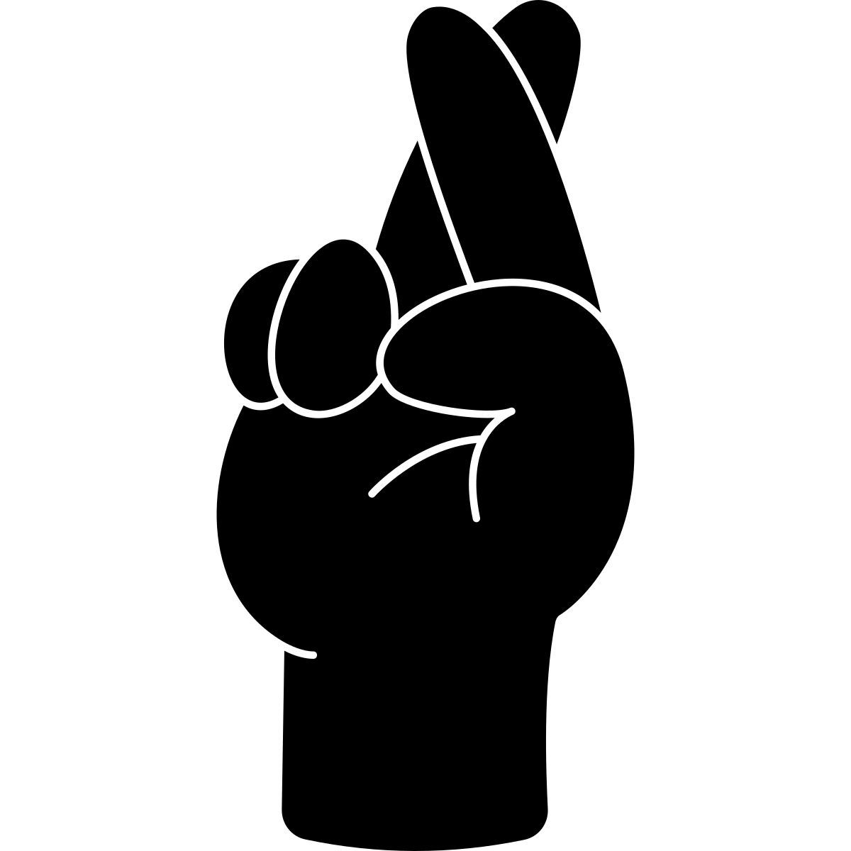 finger cross icon