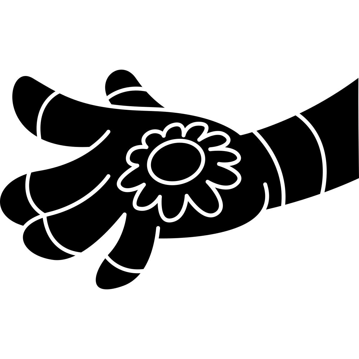 henna painted hand icon