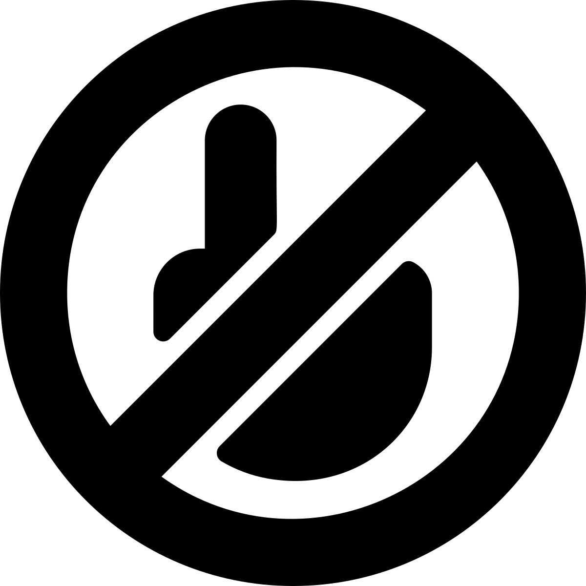 keine berührung icon