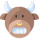 external grinning-bull-emoji-vitaliy-gorbachev-flat-vitaly-gorbachev icon
