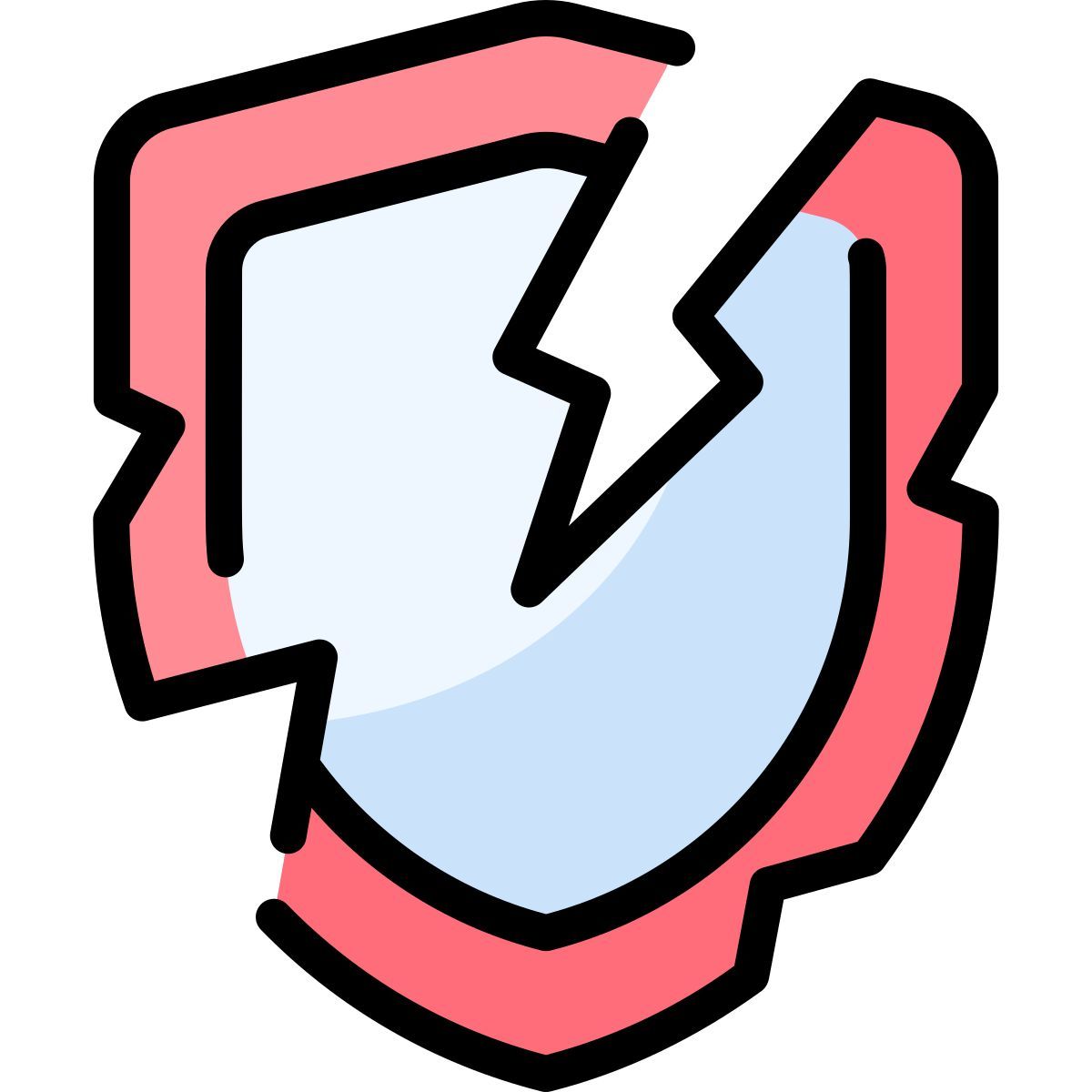 broken shield icon