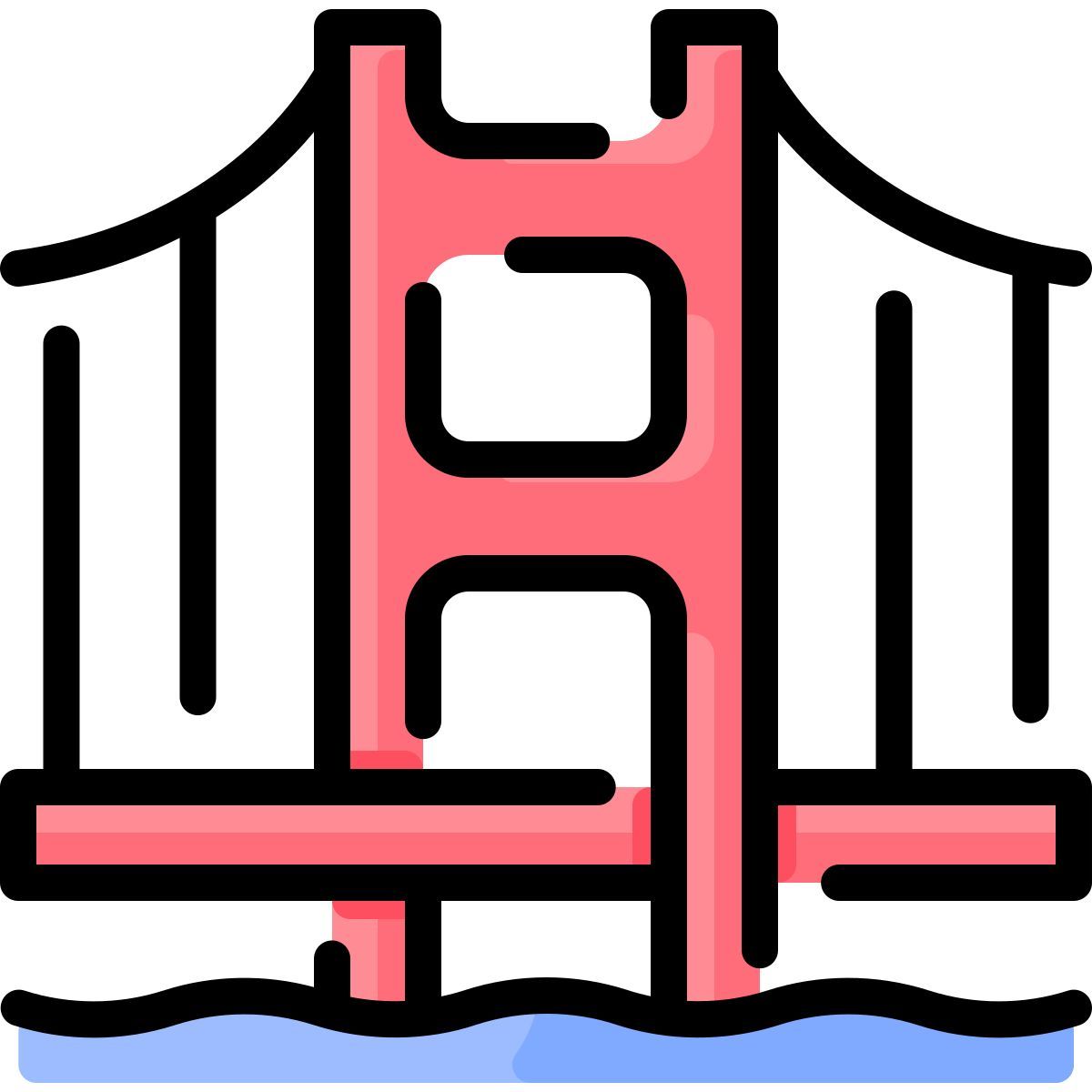 ponte golden gate icon