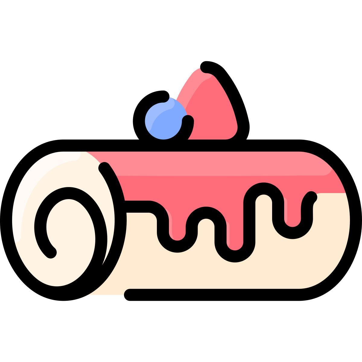 pastel enrollado icon