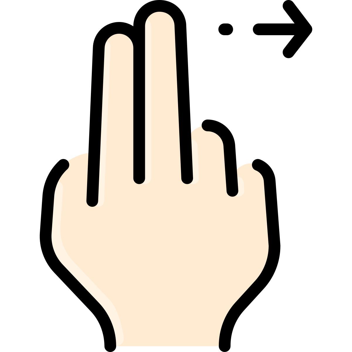 two fingers icon
