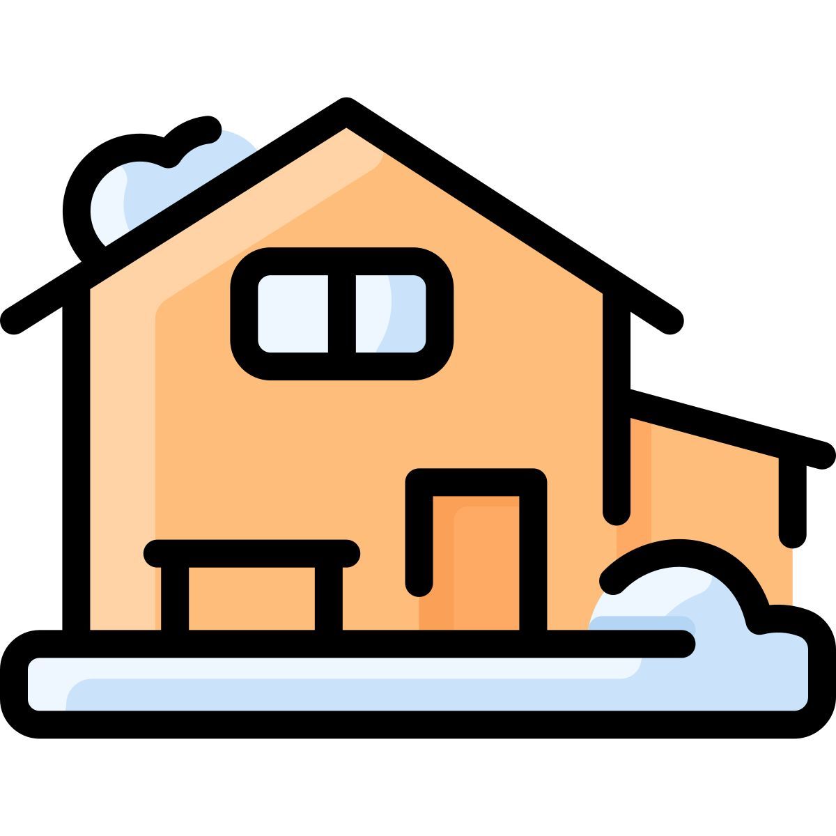 wooden house icon