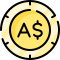 external australian-dollar-currency-vitaliy-gorbachev-lineal-color-vitaly-gorbachev icon