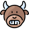 external grinning-bull-emoji-vitaliy-gorbachev-lineal-color-vitaly-gorbachev icon