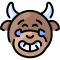 external laughing-bull-emoji-vitaliy-gorbachev-lineal-color-vitaly-gorbachev icon