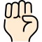 external letter-e-hand-gestures-vitaliy-gorbachev-lineal-color-vitaly-gorbachev icon