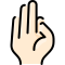 external letter-f-hand-gestures-vitaliy-gorbachev-lineal-color-vitaly-gorbachev icon