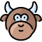 external shocked-bull-emoji-vitaliy-gorbachev-lineal-color-vitaly-gorbachev icon