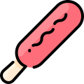 external corn-dog-fast-food-vitaliy-gorbachev-lineal-color-vitaly-gorbachev icon