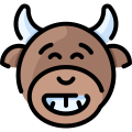 external laugh-bull-emoji-vitaliy-gorbachev-lineal-color-vitaly-gorbachev icon