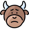external sad-bull-emoji-vitaliy-gorbachev-lineal-color-vitaly-gorbachev icon