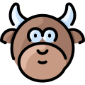 external shocked-bull-emoji-vitaliy-gorbachev-lineal-color-vitaly-gorbachev icon