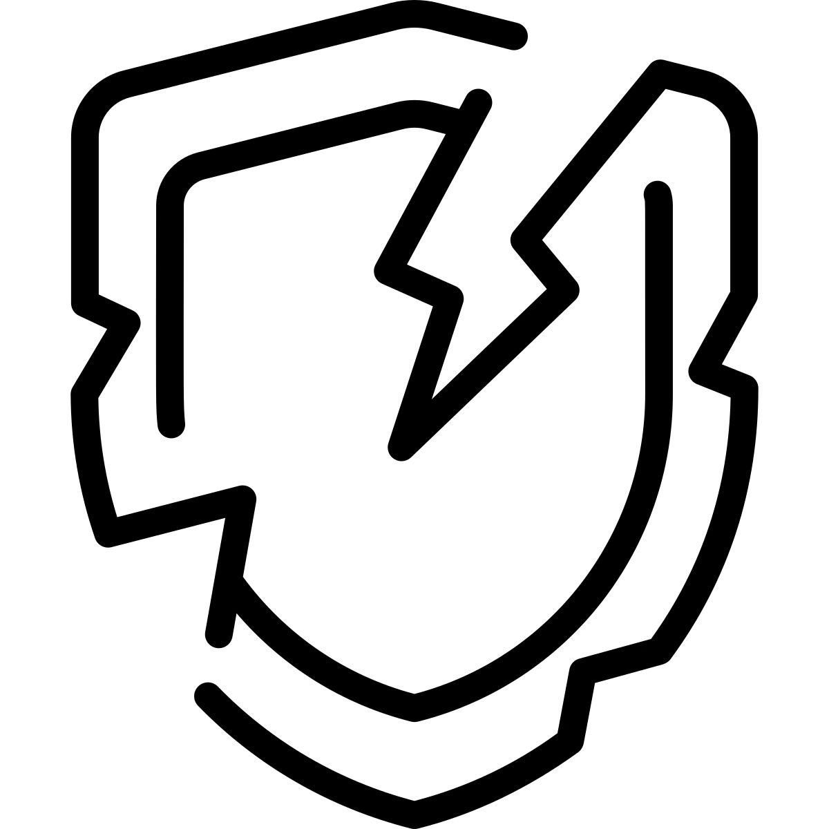 broken shield icon