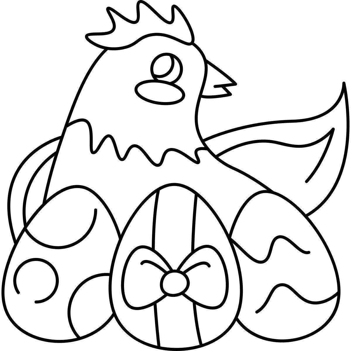 chick with eggs icon