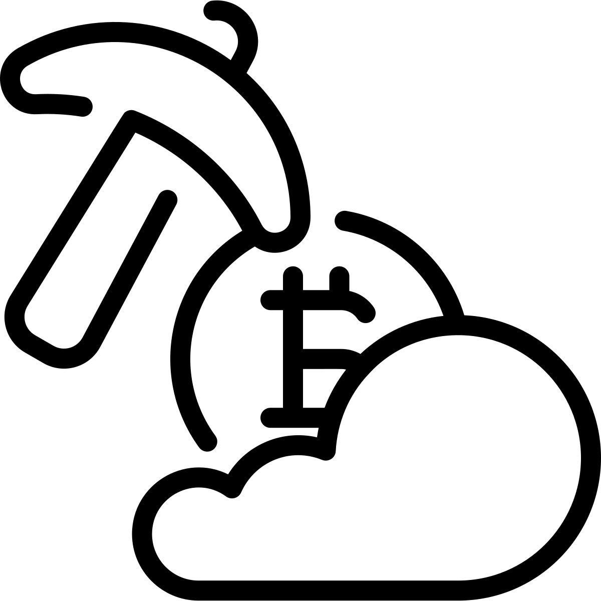 cloud mining icon