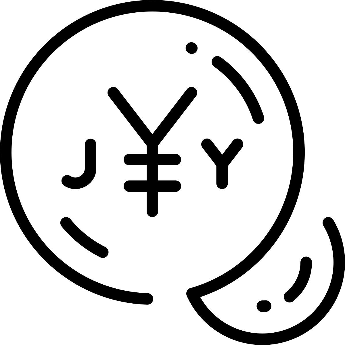 yen japonés icon
