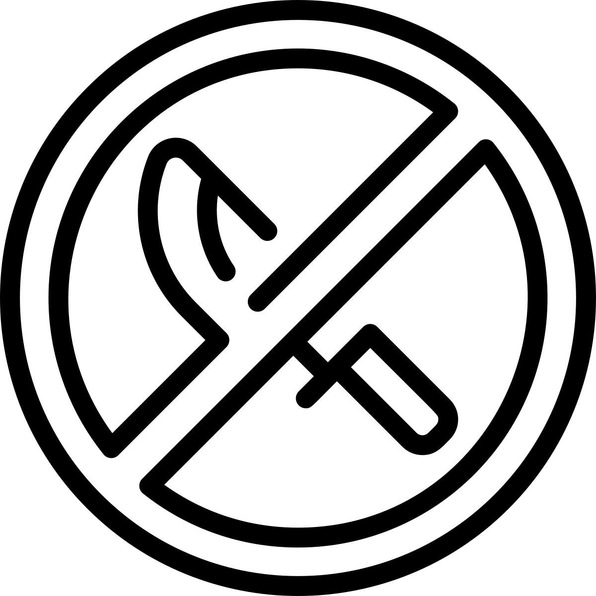 no knife icon