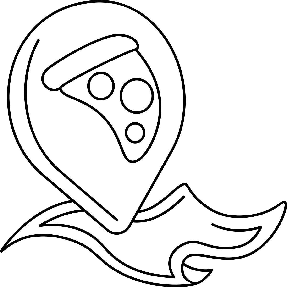 pizza geolocation icon