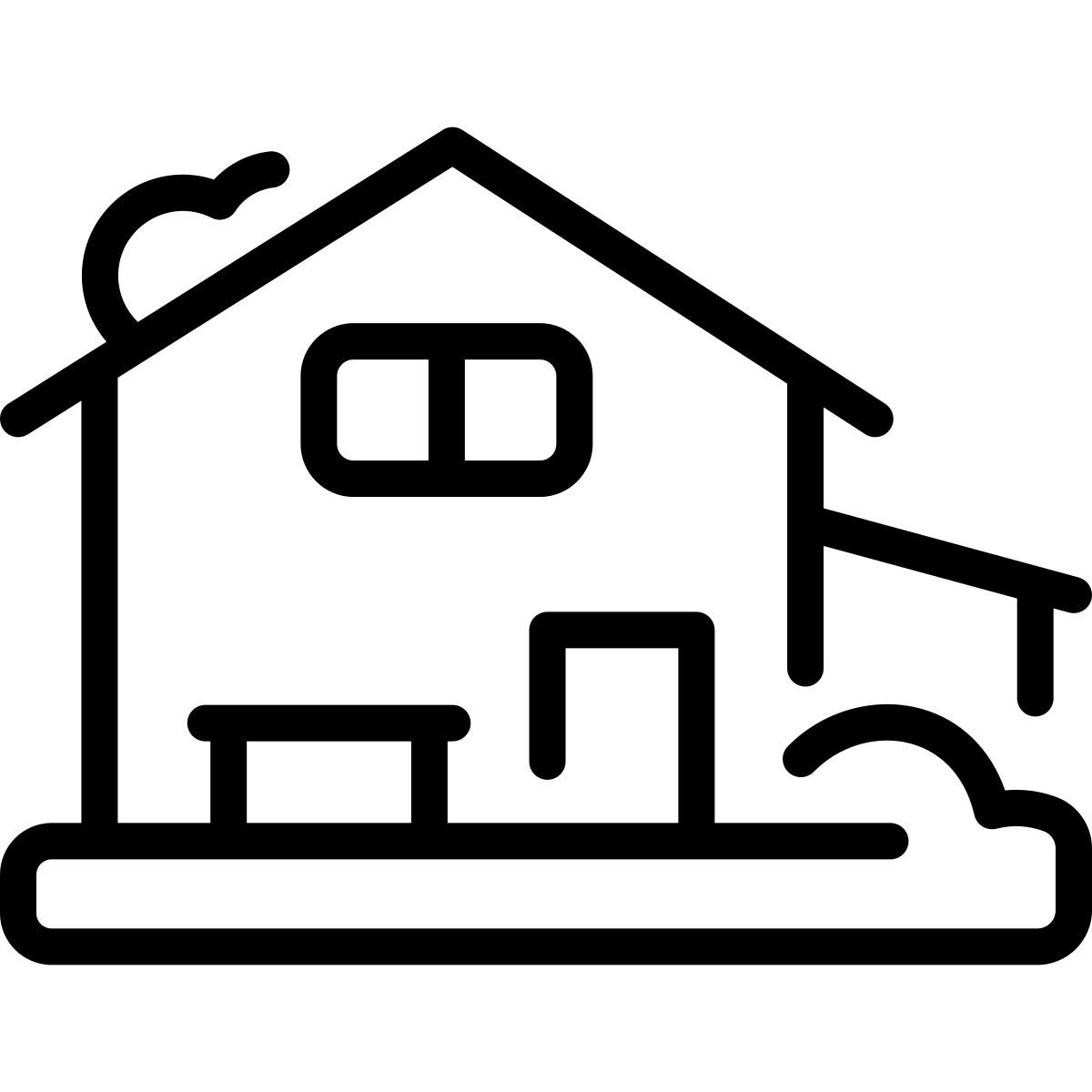wooden house icon