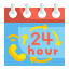external 24-hours-calendar-and-dates-wanicon-flat-wanicon icon