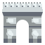 external arc-de-triomphe-landmark-wanicon-flat-wanicon icon