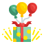 external balloons-gift-box-wanicon-flat-wanicon icon