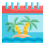 external calendar-tropical-wanicon-flat-wanicon icon