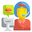 external call-center-food-delivery-wanicon-flat-wanicon icon
