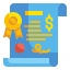 external certificate-currency-wanicon-flat-wanicon icon