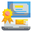 external certificate-online-course-wanicon-flat-wanicon icon
