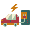external electric-car-transportation-wanicon-flat-wanicon icon