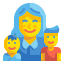 external family-mothers-day-wanicon-flat-wanicon icon