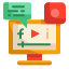 external social-media-advertising-wanicon-flat-wanicon icon