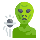 external alien-halloween-costume-avatar-wanicon-flat-wanicon icon