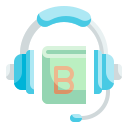 external audio-book-online-learning-wanicon-flat-wanicon icon