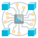 external blockchain-artificial-intelligence-wanicon-flat-wanicon icon