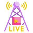 external broadcast-live-and-streaming-wanicon-flat-wanicon icon
