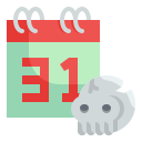 external calendar-halloween-decoration-wanicon-flat-wanicon icon
