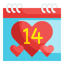 external calendar-valentines-day-wanicon-flat-wanicon icon