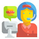 external call-center-food-delivery-wanicon-flat-wanicon icon